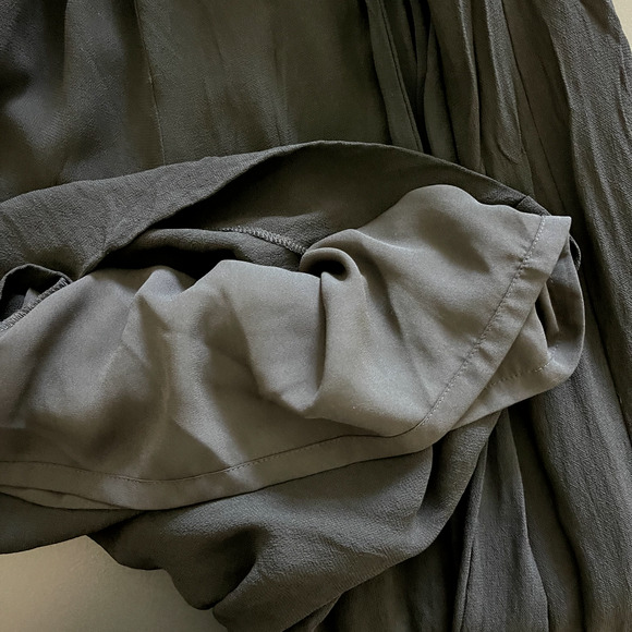 Aritzia Babaton Maximillian Jumpsuit Womens Medium Black Crop Wide Leg Minimal - Picture 14 of 14